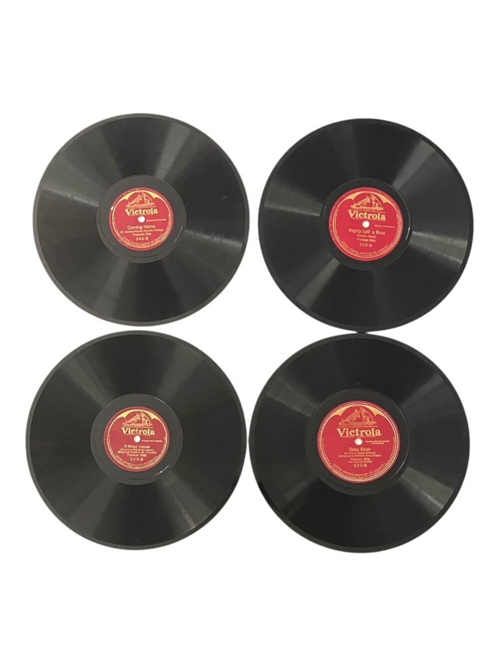 Frances Alda 10" 78rpm - See Description & Pics for Titles - LOT of 4